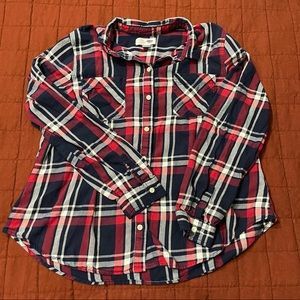 Red and Blue Plaid Flannel from Old Navy